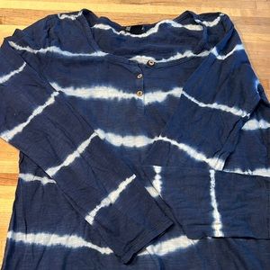 Luck Brand Tye dye long sleeve Henley